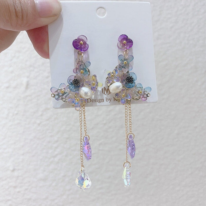 Wholesale Baroque Butterfly Amethyst Beaded Fancy Rhinestone Earrings 925 Silver Needle JDC-ES-JMENG001 Earrings 简梦 5 Wholesale Jewelry JoyasDeChina Joyas De China