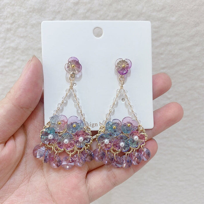 Wholesale Baroque Butterfly Amethyst Beaded Fancy Rhinestone Earrings 925 Silver Needle JDC-ES-JMENG001 Earrings 简梦 9 Wholesale Jewelry JoyasDeChina Joyas De China