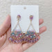 Wholesale Baroque Butterfly Amethyst Beaded Fancy Rhinestone Earrings 925 Silver Needle JDC-ES-JMENG001 Earrings 简梦 9 Wholesale Jewelry JoyasDeChina Joyas De China