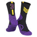 Wholesale Basketball Socks Polyester High Elastic Silk Long Mid Tube Sports Socks JDC-SK-LingTu008 Sock 领途 Black and Yellow No.3 39-44 Wholesale Jewelry JoyasDeChina Joyas De China