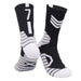 Wholesale Basketball Socks Polyester High Elastic Silk Long Mid Tube Sports Socks JDC-SK-LingTu008 Sock 领途 black white No.7 39-44 Wholesale Jewelry JoyasDeChina Joyas De China