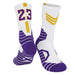 Wholesale Basketball Socks Polyester High Elastic Silk Long Mid Tube Sports Socks JDC-SK-LingTu008 Sock 领途 White and Yellow No.23 39-44 Wholesale Jewelry JoyasDeChina Joyas De China