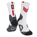 Wholesale Basketball Socks Polyester High Elastic Silk Long Mid Tube Sports Socks JDC-SK-LingTu008 Sock 领途 white black No.0 39-44 Wholesale Jewelry JoyasDeChina Joyas De China