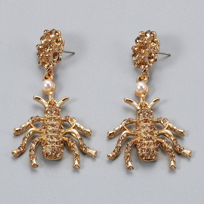 Wholesale Bee Alloy Rhinestone Earrings JDC-ES-JJ356 Earrings 聚嘉 Wholesale Jewelry JoyasDeChina Joyas De China