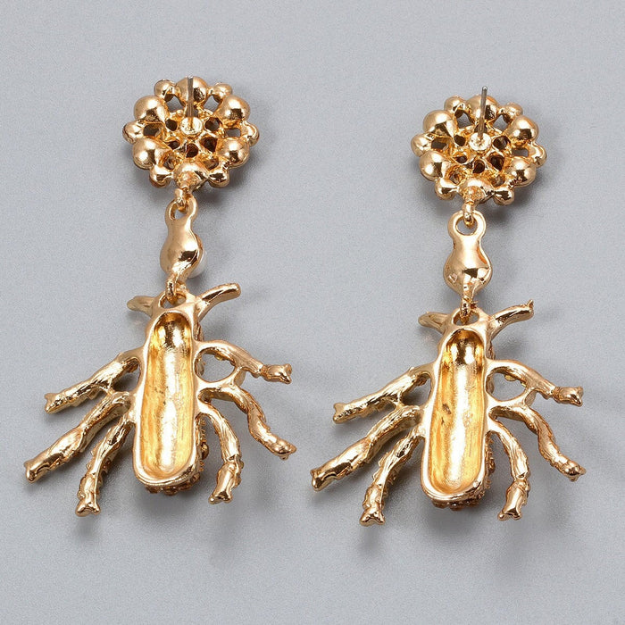 Wholesale Bee Alloy Rhinestone Earrings JDC-ES-JJ356 Earrings 聚嘉 Wholesale Jewelry JoyasDeChina Joyas De China