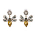 Wholesale Bee Metal Rhinestone Earrings JDC-ES-JJ354 Earrings 聚嘉 yellow Wholesale Jewelry JoyasDeChina Joyas De China