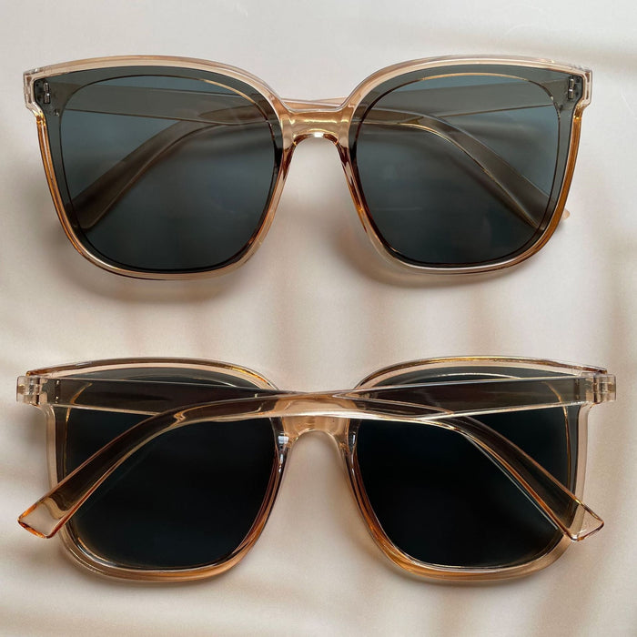 Wholesale beige pc sunglasses JDC-SG-JinF013 Sunglasses 季丰 Transparent tea1 Wholesale Jewelry JoyasDeChina Joyas De China