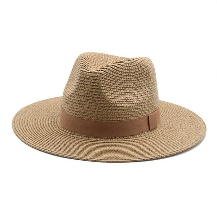 Wholesale Black Belt Outdoor Beach Straw Hat JDC-FH-Guanchuan003 Fashionhat 冠川 Wholesale Jewelry JoyasDeChina Joyas De China