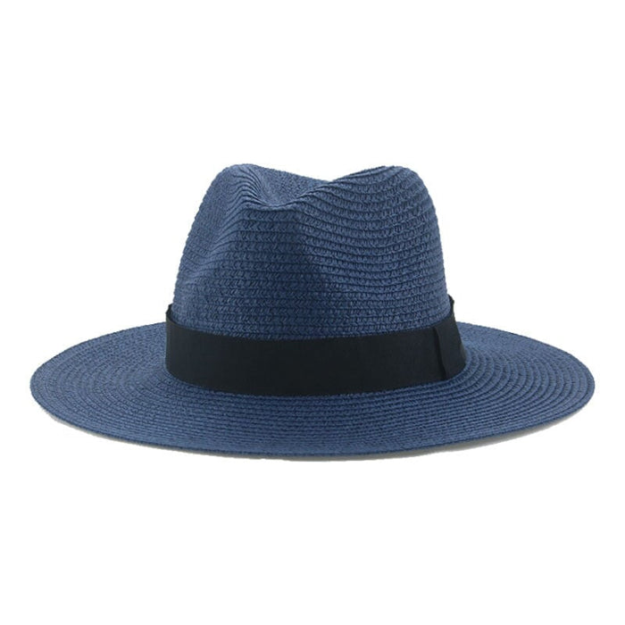 Wholesale Black Belt Outdoor Beach Straw Hat JDC-FH-Guanchuan003 Fashionhat 冠川 9 M(56-58cm) Wholesale Jewelry JoyasDeChina Joyas De China