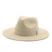 Wholesale Black Belt Outdoor Beach Straw Hat JDC-FH-Guanchuan003 Fashionhat 冠川 beige M(56-58cm) Wholesale Jewelry JoyasDeChina Joyas De China