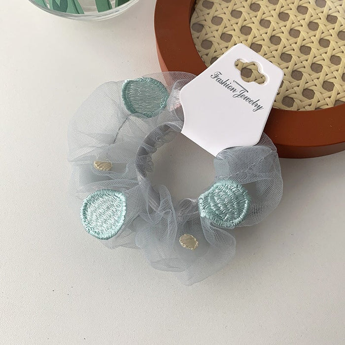 Wholesale black cloth hair circle JDC-HS-h406 Hair Scrunchies 妙德 6# Light blue Wholesale Jewelry JoyasDeChina Joyas De China