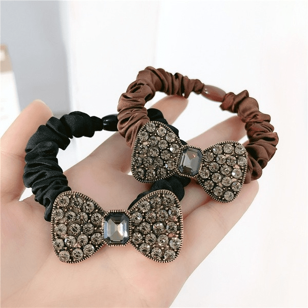 Wholesale black crystal hair bands JDC-HS-Jiax002 Hair Scrunchies 佳芯 Wholesale Jewelry JoyasDeChina Joyas De China