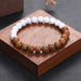 Wholesale Black Frosted Stone Wood Bead Bracelet JDC-BT-Pfei006 Bracelet 璞菲 white Wholesale Jewelry JoyasDeChina Joyas De China