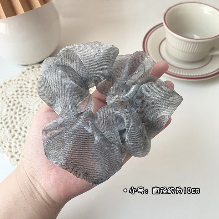 Wholesale black Juan yarn hair bands JDC-HS-h408 Hair Scrunchies 妙德 3# Gray-trumpet Wholesale Jewelry JoyasDeChina Joyas De China