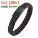 Wholesale black leather stainless steel bracelet JDC-BT-RShen001 Bracelet 日盛 205mm brown Wholesale Jewelry JoyasDeChina Joyas De China