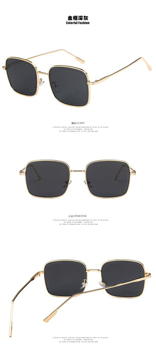 Wholesale black resin sunglasses JDC-SG-KD127 Sunglasses 珂盾 Gold frame dark gray picture Wholesale Jewelry JoyasDeChina Joyas De China