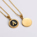 Wholesale black stainless steel gold-plated letter necklace JDC-NE-Aimi014 Necklaces 爱米萝 Wholesale Jewelry JoyasDeChina Joyas De China