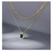 Wholesale Black Swan 18k Rose Gold Titanium Steel Necklace(F)JDC-NE-Kucai010 necklaces 酷彩 8993 double layer Necklace Wholesale Jewelry JoyasDeChina Joyas De China