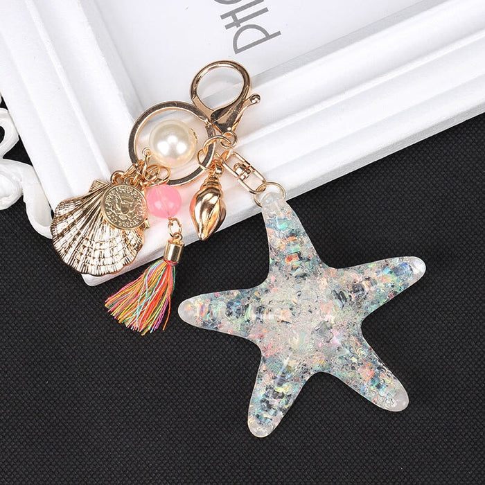 Wholesale blue crystal keychain JDC-KC-Pengl007 Keychains 鹏磊 Wholesale Jewelry JoyasDeChina Joyas De China