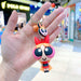 Wholesale Blue Metal Cartoon Powerpuff Girls Keychain （F）JDC-KC-Gongz012 Keychains 宫泽 B151-2 safflower pack Wholesale Jewelry JoyasDeChina Joyas De China