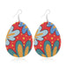 Wholesale blue pu leather earrings JDC-ES-ZL015 Earrings 钻拉 1 Wholesale Jewelry JoyasDeChina Joyas De China