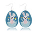 Wholesale blue pu leather earrings JDC-ES-ZL015 Earrings 钻拉 Wholesale Jewelry JoyasDeChina Joyas De China