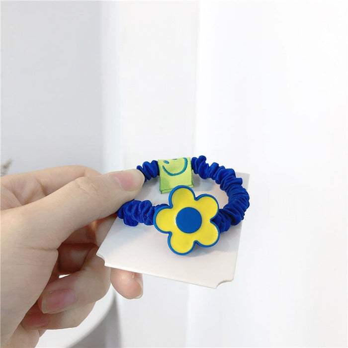 Wholesale blue rubber hair bands (F) JDC-HS-Jiax017 Hair Scrunchies 佳芯 2504 Wholesale Jewelry JoyasDeChina Joyas De China