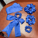 Wholesale blue silk hair ring JDC-HS-h412 Hair Scrunchies 妙德 Wholesale Jewelry JoyasDeChina Joyas De China