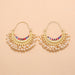 Wholesale Bohemian Alloy Earrings JDC-ES-Duoh002 Earrings 朵涵 gold Wholesale Jewelry JoyasDeChina Joyas De China