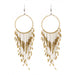 Wholesale Boho Copper Silk Rice Beads Tassel Earrings JDC-ES-Duoh001 Earrings 朵涵 Wholesale Jewelry JoyasDeChina Joyas De China