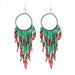 Wholesale Boho Copper Silk Rice Beads Tassel Earrings JDC-ES-Duoh001 Earrings 朵涵 B Wholesale Jewelry JoyasDeChina Joyas De China