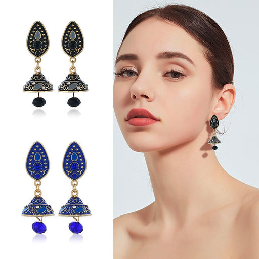 Wholesale Boho Zinc Alloy Rhinestone Earrings JDC-ES-Duoh003 Earrings 朵涵 Wholesale Jewelry JoyasDeChina Joyas De China