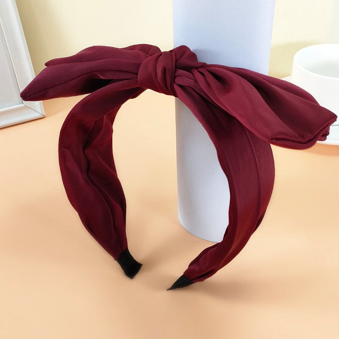 Wholesale Bow Knot Wide Brim Fabric Headband JDC-HD-O383 Headband 潮炫 red Wholesale Jewelry JoyasDeChina Joyas De China