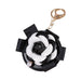 Wholesale Bow PU Leather Small Mirror Camellia Keychain MOQ≥2 JDC-KC-BenX003 Keychains 本勋 Wholesale Jewelry JoyasDeChina Joyas De China