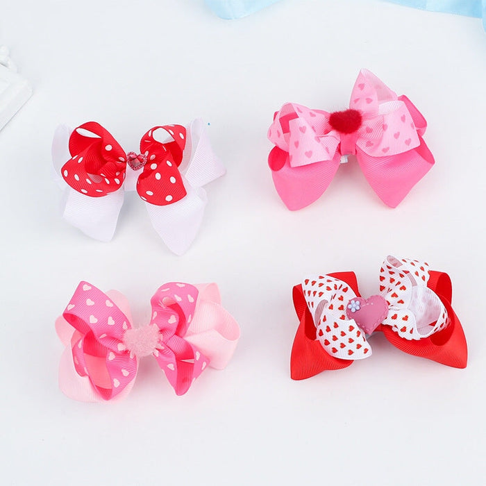 Wholesale Bow Ribbed Band Kids Hair Clip JDC-HC-Danzuo024 Hair Clips 丹左 Wholesale Jewelry JoyasDeChina Joyas De China