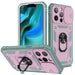 Wholesale Bracket Car Magnetic Card TPU PC Phone Case for iPhone JDC-PC-Kec002 phone case 壳彩 pink+gray green iPhone 13 mini Wholesale Jewelry JoyasDeChina Joyas De China