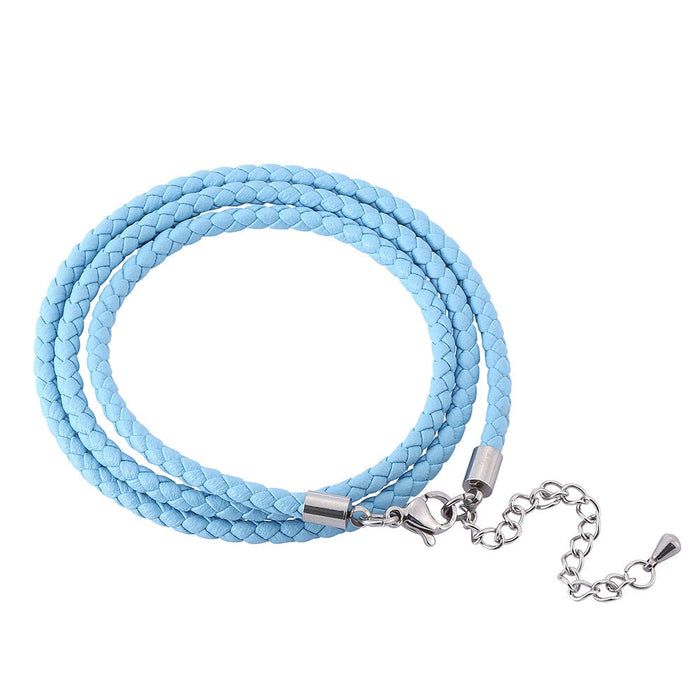 Wholesale Braided Multilayer Leather Cord Stainless Steel Couple Bracelet JDC-BT-RShen018 Bracelet 日盛 Wholesale Jewelry JoyasDeChina Joyas De China