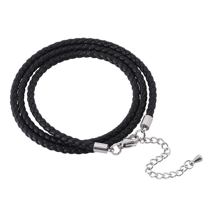 Wholesale Braided Multilayer Leather Cord Stainless Steel Couple Bracelet JDC-BT-RShen018 Bracelet 日盛 Wholesale Jewelry JoyasDeChina Joyas De China