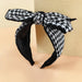 Wholesale Broad Brim Fabric Houndstooth Bow Headband JDC-HD-O380 Headband 潮炫 Wholesale Jewelry JoyasDeChina Joyas De China