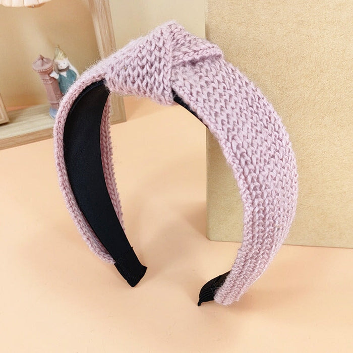 Wholesale Broad Brim Fabric Knit Leather Headband JDC-HD-O388 Headband 潮炫 Wholesale Jewelry JoyasDeChina Joyas De China