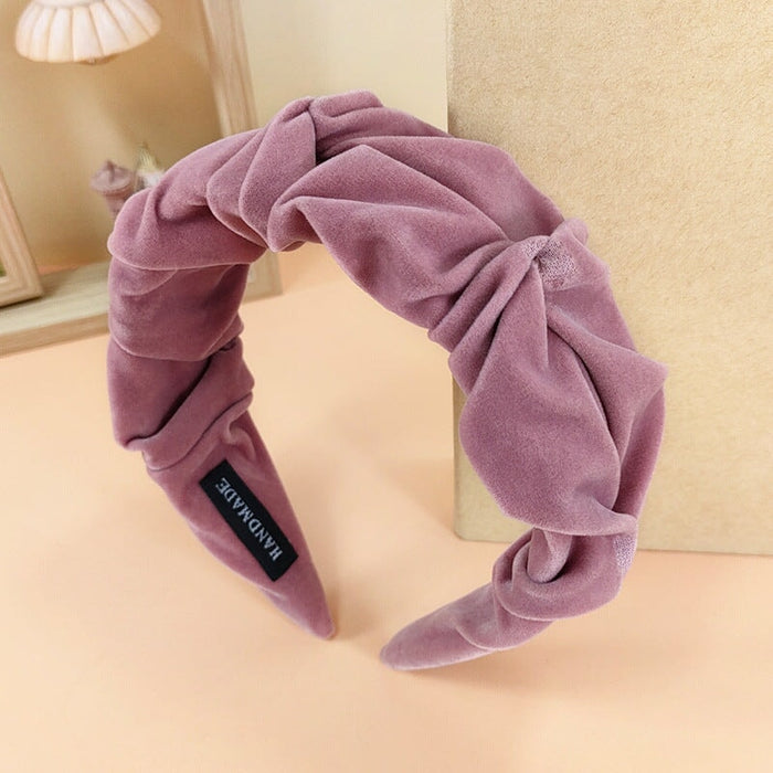 Wholesale Broad Brim Fabric Knit Leather Headband JDC-HD-O388 Headband 潮炫 Wholesale Jewelry JoyasDeChina Joyas De China