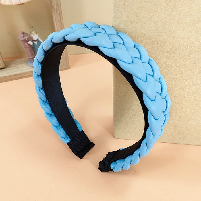 Wholesale Broad Brim Fabric Leather Headband JDC-HD-O387 Headband 潮炫 A Wholesale Jewelry JoyasDeChina Joyas De China