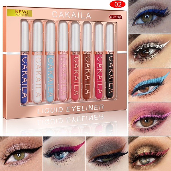 Wholesale CAKAILA 8 Color Liquid Eyeliner Set JDC-EY-Nic005 eyeliner 尼采 Wholesale Jewelry JoyasDeChina Joyas De China