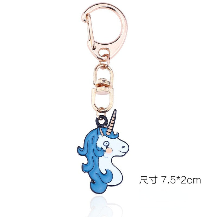 Wholesale Cartoon Color Enamel Pegasus Alloy Keychain JDC-KC-TianG002 Keychains 天高 blue DJS Wholesale Jewelry JoyasDeChina Joyas De China