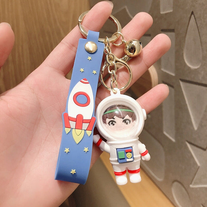 Wholesale Cartoon Doll PVC Silicone Alloy Keychain (F) JDC-KC-FeiRun014 Keychains 飞润 girl blue Wholesale Jewelry JoyasDeChina Joyas De China