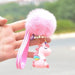 Wholesale cartoon hair ball plastic doll Pom Pom keychain JDC-KC-FeiRun022 Keychains 飞润 pink Wholesale Jewelry JoyasDeChina Joyas De China