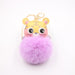 Wholesale Cartoon Tiger Imitation Hair Alloy Hair Ball Pom Pom Keychain JDC-KC-Zuge009 Keychains 祖格 purple / Wholesale Jewelry JoyasDeChina Joyas De China