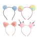 Wholesale cat ears imitation rex rabbit fur children's hair ball headband (F)JDC-HD-PRY001 Headband 彭日耀 Wholesale Jewelry JoyasDeChina Joyas De China