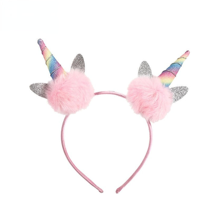 Wholesale cat ears imitation rex rabbit fur children's hair ball headband (F)JDC-HD-PRY001 Headband 彭日耀 Wholesale Jewelry JoyasDeChina Joyas De China