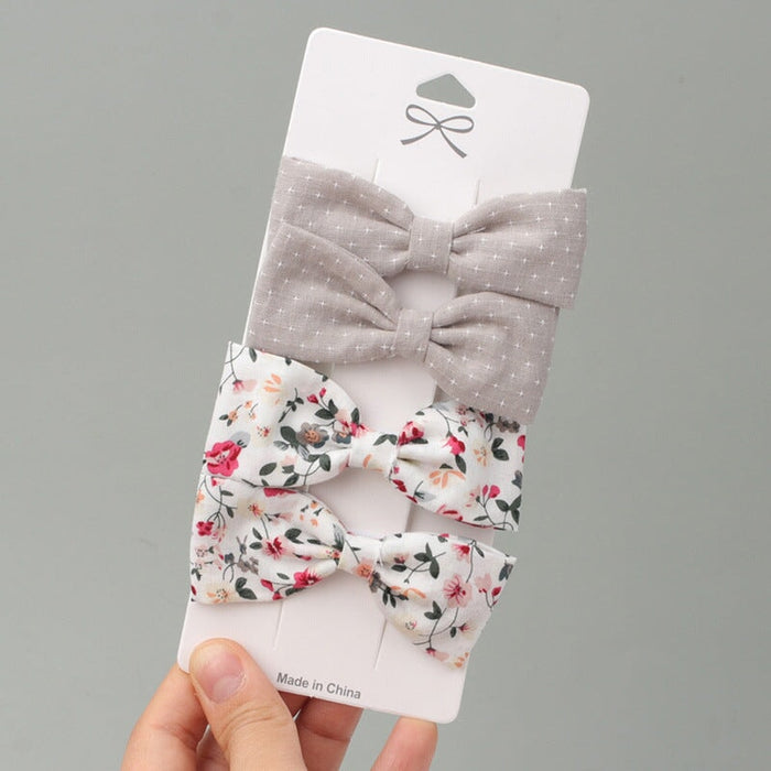 Wholesale Children's Fabric Floral Bow Hair Clip JDC-HC-Danzuo001 Hair Clips 丹左 1 Wholesale Jewelry JoyasDeChina Joyas De China